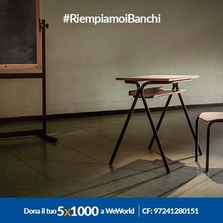 WeWorld interviene per riportare a scuola bambini e bambine di tutto il Mondo: riempiamo i banchi con il 5x1000
