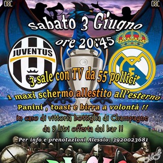 Per la finale di questo sabato una notte da campioni per tutti i tifosi juventini al Bar da Gaggio, sede dello Juventus CLUB DOC Bordighera