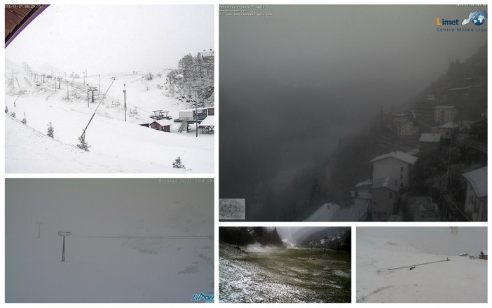 Maltempo sulla nostra provincia: pioggia sulla costa, debole nevicata a Monesi e sul basso Piemonte (Foto)