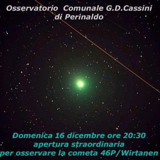 Perinaldo: domenica prossima apertura straordinaria dell'osservatorio comunale 'G.D. Cassini'