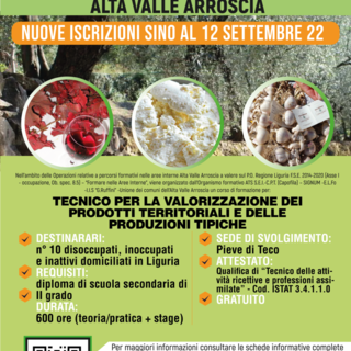 Ultimi giorni per iscriversi ai nuovi corsi di formazione per lo sviluppo del patrimonio naturale e culturale della Valle Arroscia