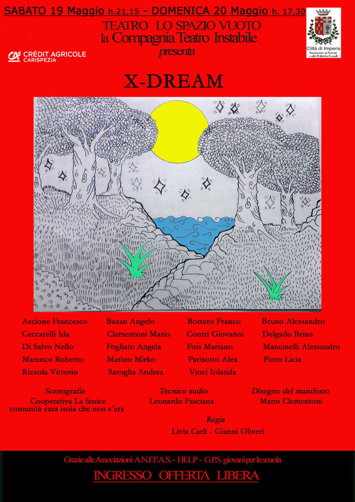 Imperia: venerdì prossimo allo 'Spazio Vuoto' in scena lo spettacolo 'X-Dream'