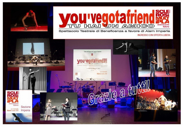 Sanremo: i ringraziamenti dell'Aism per la partecipazione allo spettacolo di lunedì scorso Sanremo: i ringraziamenti dell'Aism per la partecipazione allo spettacolo di lunedì scorso