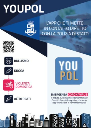 Emergenza Covid-19: YouPol, l’app della Polizia di Stato si aggiorna per segnalazioni di reati di violenza domestica