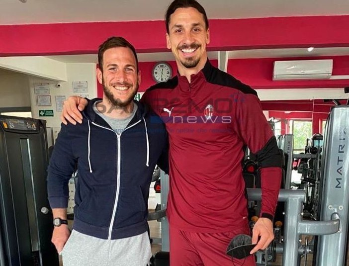 Zlatan Ibrahimovic con Luca Bruna