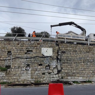Il muro sull'Aurelia è in continuo movimento