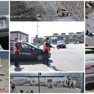Sanremo: negozi chiusi per la zona rossa ma tanta gente in giro e sulle spiagge, molte le auto in arrivo al casello