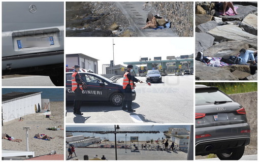 Sanremo: negozi chiusi per la zona rossa ma tanta gente in giro e sulle spiagge, molte le auto in arrivo al casello Sanremo: negozi chiusi per la zona rossa ma tanta gente in giro e sulle spiagge, molte le auto in arrivo al casello
