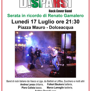 “I D-Sparsi” a Dolceacqua, la cover band si esibisce in piazza Mauro
