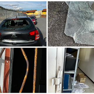 Imperia, vandali in azione nel parcheggio e negli uffici dell’ex stazione ferroviaria di Oneglia (foto)