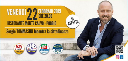 Sanremo:  venerdì alle 20, il candidato Sergio Tommasini incontra la cittadinanza a Poggio