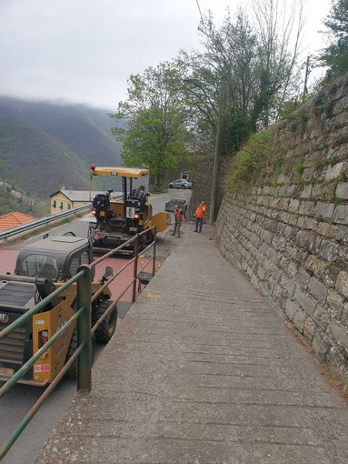 Carpasio: iniziati i lavori di riqualificazione e messa in sicurezza di alcune delle vie del borgo