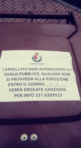 Imperia: porta a porta, commercianti e amministratori obbligati a rimuovere o 'coprire' i carrellati sul suolo pubblico entro otto giorni o scattano le sanzioni