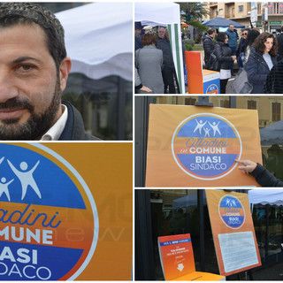 Elezioni a Vallecrosia: il candidato Sindaco Armando Biasi presenta il simbolo della sua lista ‘Cittadini in comune’ (Foto e Video)