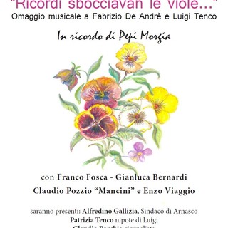 Arnasco (SV): omaggio musicale a Tenco e Fabrizio De Andrè