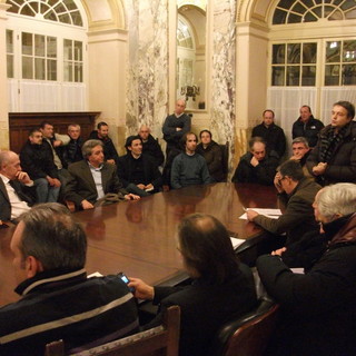 La riunione in sala giunta