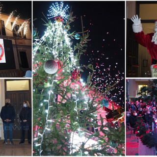 Arma di Taggia vive la magia del Natale con la cerimonia di accensione dell'albero a villa Boselli