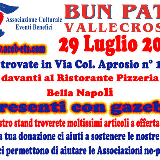 Vallecrosia: anche l'Associazione Culturale Eventi Benefici di Camporosso, parteciperà al Bun Patu