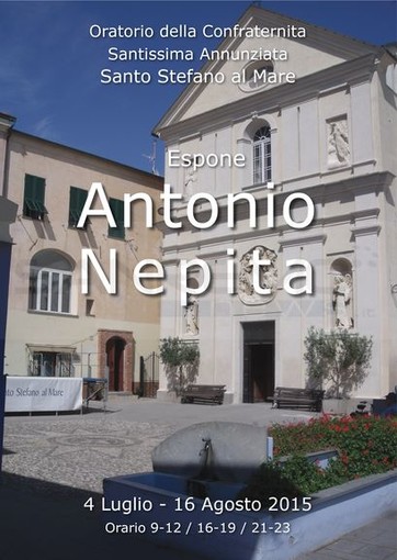 Santo Stefano al Mare: dal 4 luglio al 16 agosto la mostra di Antonio Nepita nell'Oratorio della Confraternita Santo Stefano al Mare: dal 4 luglio al 16 agosto la mostra di Antonio Nepita nell'Oratorio della Confraternita