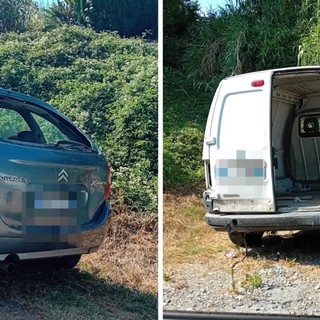 Sanremo, auto cannibalizzate davanti al Monastero del Carmelo, i residenti: "Una discarica a cielo aperto" (Foto)