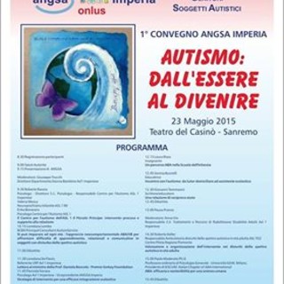 Sanremo: sabato prossimo, convegno ‘Autismo: dall'essere al divenire’ dell'ANGSA Imperia