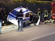 Sanremo: malore alla guida, auto della Polizia Municipale fuori strada in via Pietro Agosti (Foto e Video)