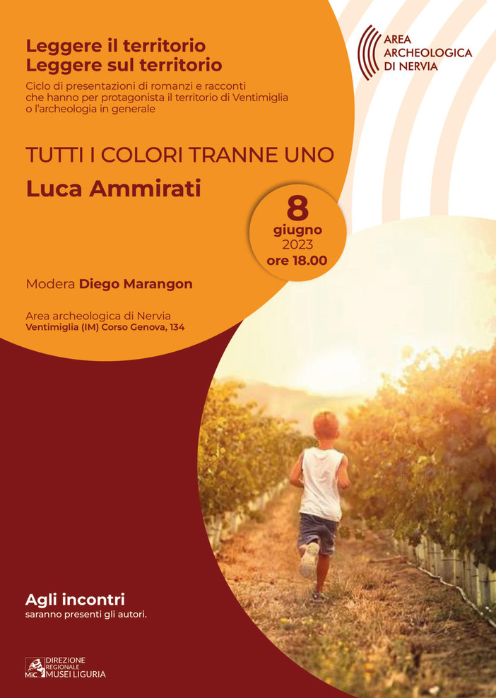 Ventimiglia, Luca Ammirati presenta “Tutti i colori tranne uno”