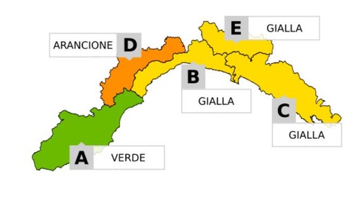 Continua l'allerta meteo su tutta la Liguria, ma per il Ponente rimane di moderata intensità