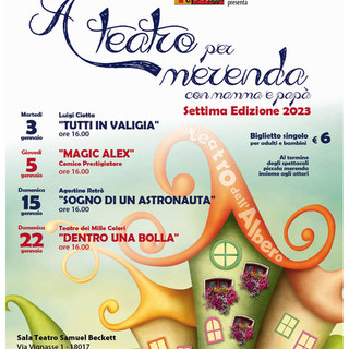 San Lorenzo al Mare: al via oggi la rassegna 'A Teatro per merenda con Mamma e Papà'
