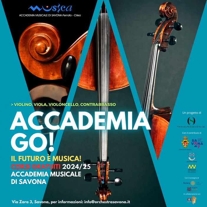 Savona, corsi gratuiti di musica: con Accademia GO! un’opportunità per bambini e ragazzi in età scolare Savona, corsi gratuiti di musica: con Accademia GO! un’opportunità per bambini e ragazzi in età scolare