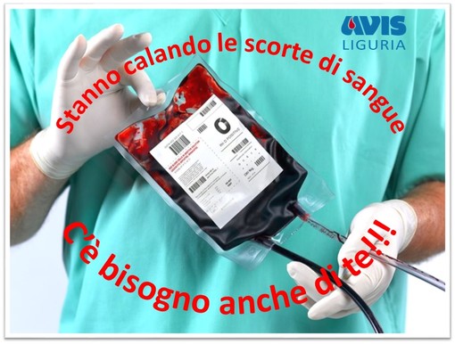 Emergenza sangue anche in Liguria: l'Avis invita i cittadini a donare Emergenza sangue anche in Liguria: l'Avis invita i cittadini a donare