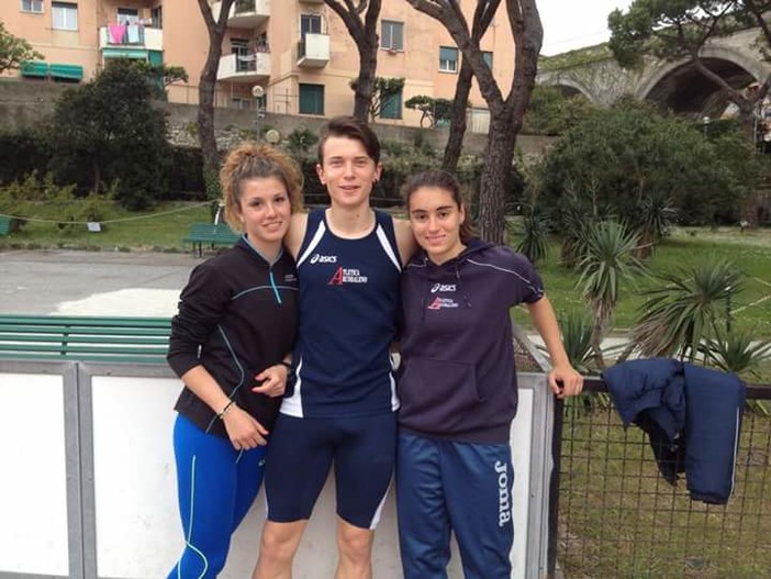Atletica Arcobaleno Savona: è tris di medaglie con Gaia Tarsi, Elena Chiesa e Francesco Rebagliati