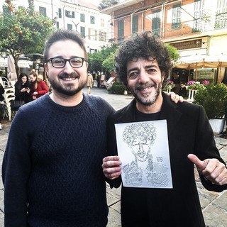Andrea Spinelli con Max Gazzè Andrea Spinelli con Max Gazzè