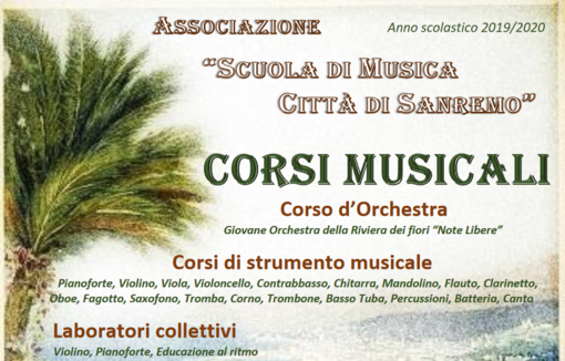 Si apre domenica con un 'Open Day' ’anno scolastico dell’associazione 'Scuola di Musica Città di Sanremo'