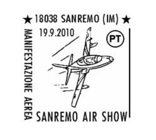 Sanremo: un annullo filatelico per l'esibizione delle Frecce Tricolori Sanremo: un annullo filatelico per l'esibizione delle Frecce Tricolori