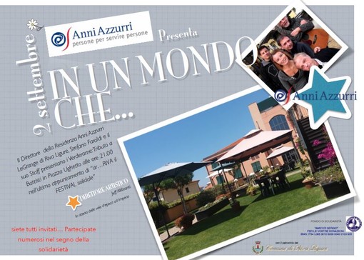 Riva Ligure: venerdì prossimo, appuntamento con il Festival dedicato alla solidarietà 'ar…Riva il Festival Solidale' Riva Ligure: venerdì prossimo, appuntamento con il Festival dedicato alla solidarietà 'ar…Riva il Festival Solidale'
