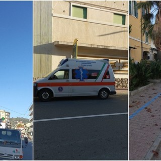 Vallecrosia, abbattuta palma pericolante in via Colonnello Aprosio (Foto)