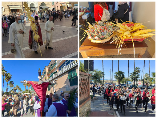 Imperia, folla di fedeli alla benedizione delle palme e alla processione da Borgo Peri alla Basilica di San Giovanni (foto e video)