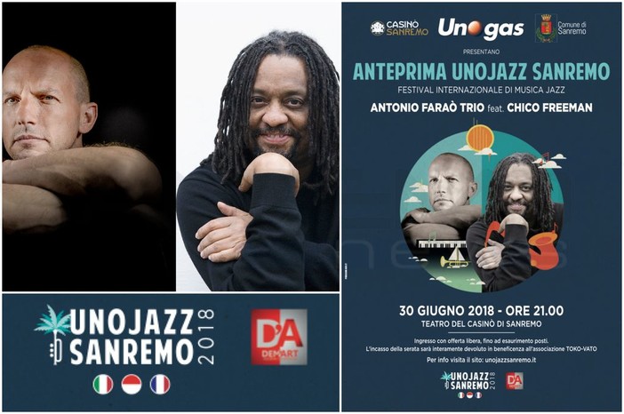 UnoJazz Sanremo 2018: attesa per l’anteprima di sabato al Teatro del Casinò con Antonio Faraò Trio (feat. Chico Freeman) UnoJazz Sanremo 2018: attesa per l’anteprima di sabato al Teatro del Casinò con Antonio Faraò Trio (feat. Chico Freeman)