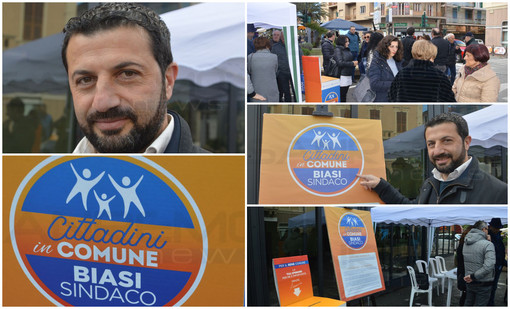 Elezioni a Vallecrosia: il candidato Sindaco Armando Biasi presenta il simbolo della sua lista ‘Cittadini in comune’ (Foto e Video)