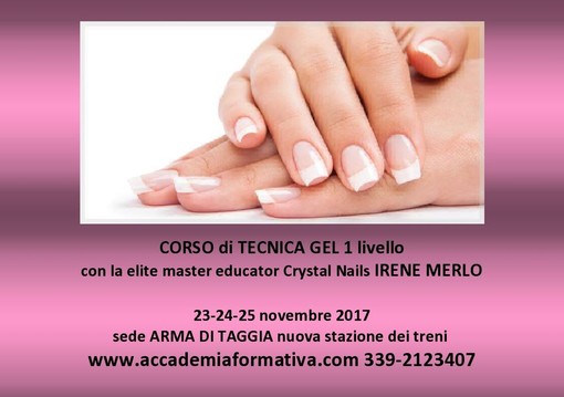 All'Accademia Formativa una serie di incontri con i nuovi corsi di gel targatiCRYSTAL NAILS