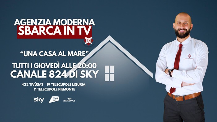 L’Agenzia Moderna sbarca in tv con "Una Casa al Mare": puntata inaugurale sul centro storico di Ventimiglia L’Agenzia Moderna sbarca in tv con "Una Casa al Mare": puntata inaugurale sul centro storico di Ventimiglia