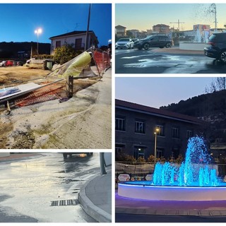Vallecrosia al Mare, forte vento: l'acqua della fontana finisce sulla strada (Foto) Vallecrosia al Mare, forte vento: l'acqua della fontana finisce sulla strada (Foto)
