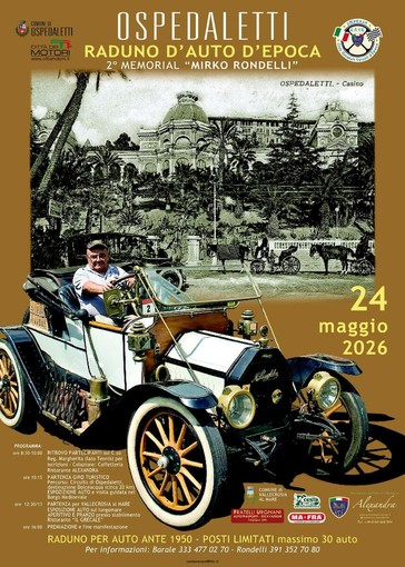 Ospedaletti celebra il fascino delle auto d’epoca con il 2° Memorial “Mirko Rondelli” Ospedaletti celebra il fascino delle auto d’epoca con il 2° Memorial “Mirko Rondelli”