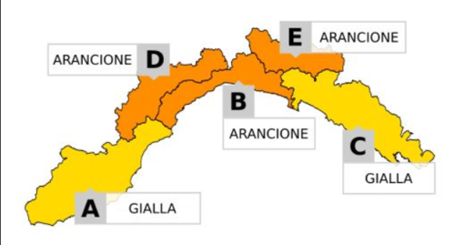 Maltempo in Liguria, domenica allerta arancione per temporali sul centro della regione Maltempo in Liguria, domenica allerta arancione per temporali sul centro della regione