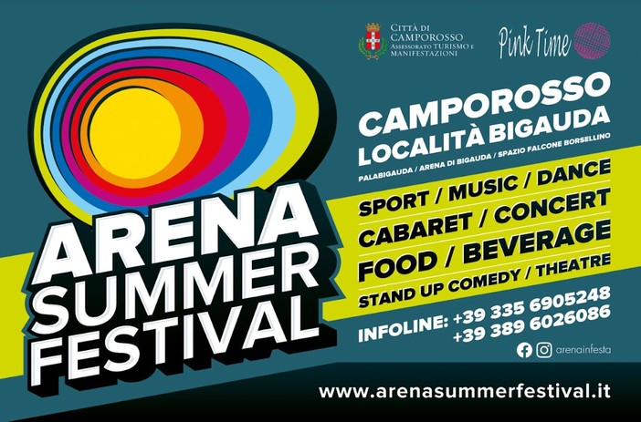 Camporosso: per tutta l'estate musica ed il divertimento con l'evento 'Arena Summer Festival' Camporosso: per tutta l'estate musica ed il divertimento con l'evento 'Arena Summer Festival'