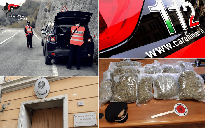 Rientra in Italia con un carico di droga: pensionata 63enne arrestata dai carabinieri di Ventimiglia
