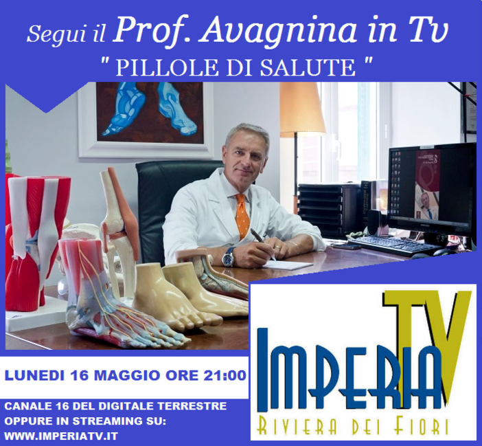 Il dottor Avagnina partecipa alla trasmissione "Pillole di Salute" per consigli pratici sulla podologia Il dottor Avagnina partecipa alla trasmissione "Pillole di Salute" per consigli pratici sulla podologia