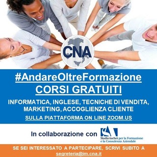 Dalla collaborazione tra CNA Imperia e Studio Aschei e Associati i nuovi corsi di #AndareOltreFormazione Dalla collaborazione tra CNA Imperia e Studio Aschei e Associati i nuovi corsi di #AndareOltreFormazione
