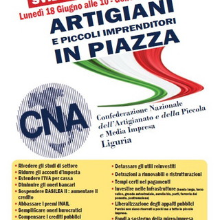 Cna di Imperia organizza un pullman per la manifestazione degli artigiani in difesa del lavoro a Genova